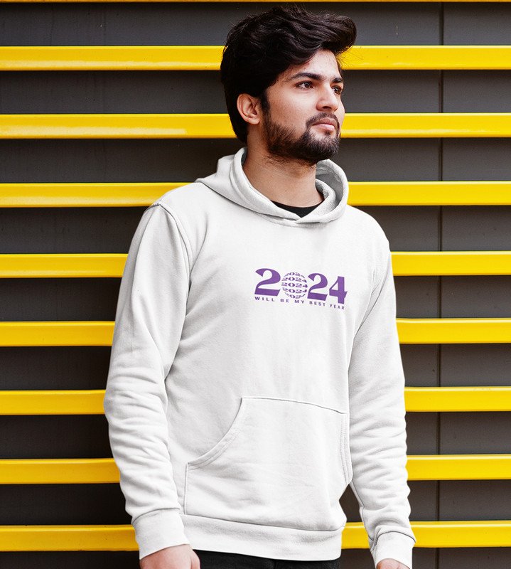 2024 The Best Year,  New Year Printed Hoodies For Mens