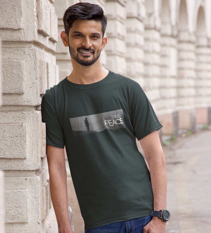 Serenity, Green Signature Series: Front Graphic Oversized Tee for Men - Unleash Style