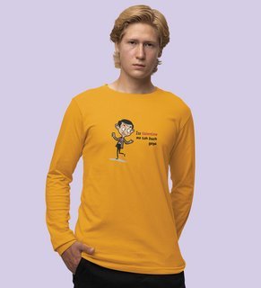 This Valentine I Am Safe: Sublimation Printed (yellow) Full Sleeve T-Shirt For Singles