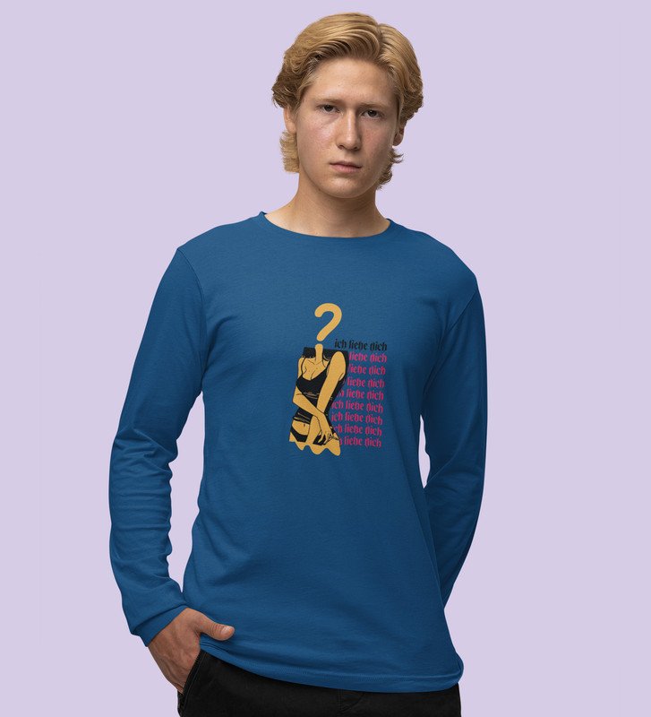 Fantasy Girl: Printed (blue) Full Sleeve T-Shirt For Singles