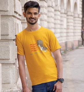 Again No Love : Sublimation Printed (yellow) T-Shirt For Singles