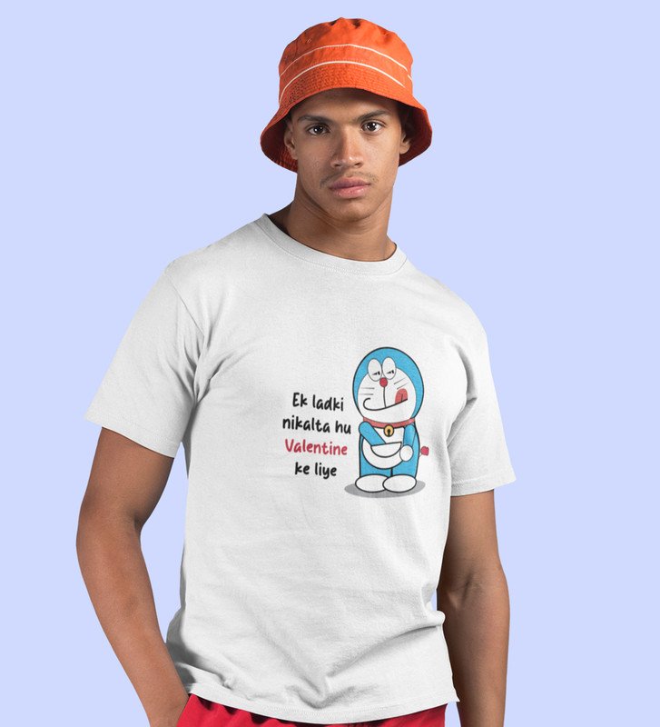 Michan's Lover: Printed (white) T-Shirt For Singles