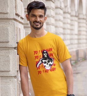 Lover's Paradise: Sublimation Printed (yellow) T-Shirt For Singles