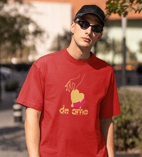Te Amo: Sublimation Printed (Red) T-Shirt For Singles