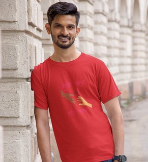 I Only Need You: Printed (Red) T-Shirt For Singles