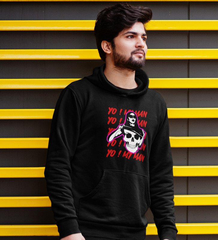 Lover's Paradise: Sublimation Printed (black) Hoodies For Singles
