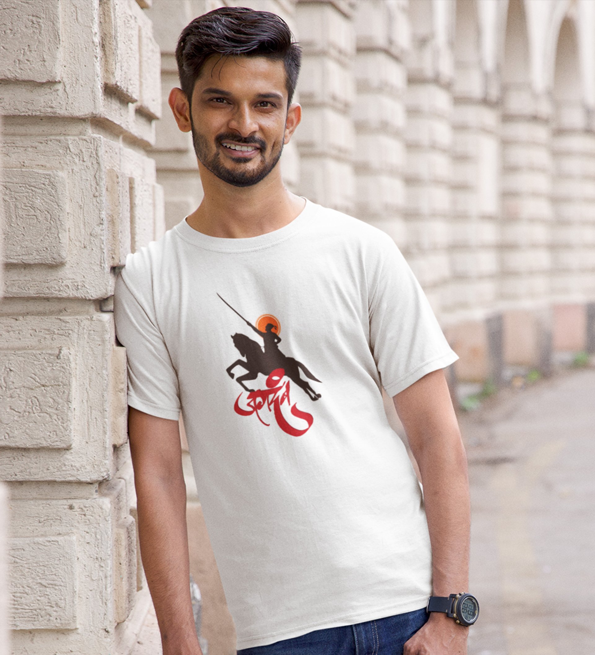 Jagdamba Cotton Printed Half Sleeve T-hirt
