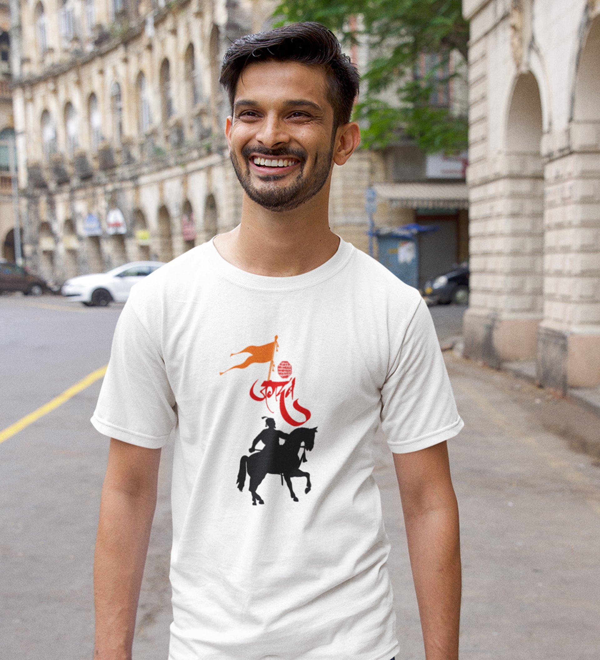 Jagdamba' Devotee Cotton Thirt for Men Regular Fit Printed T-hirt