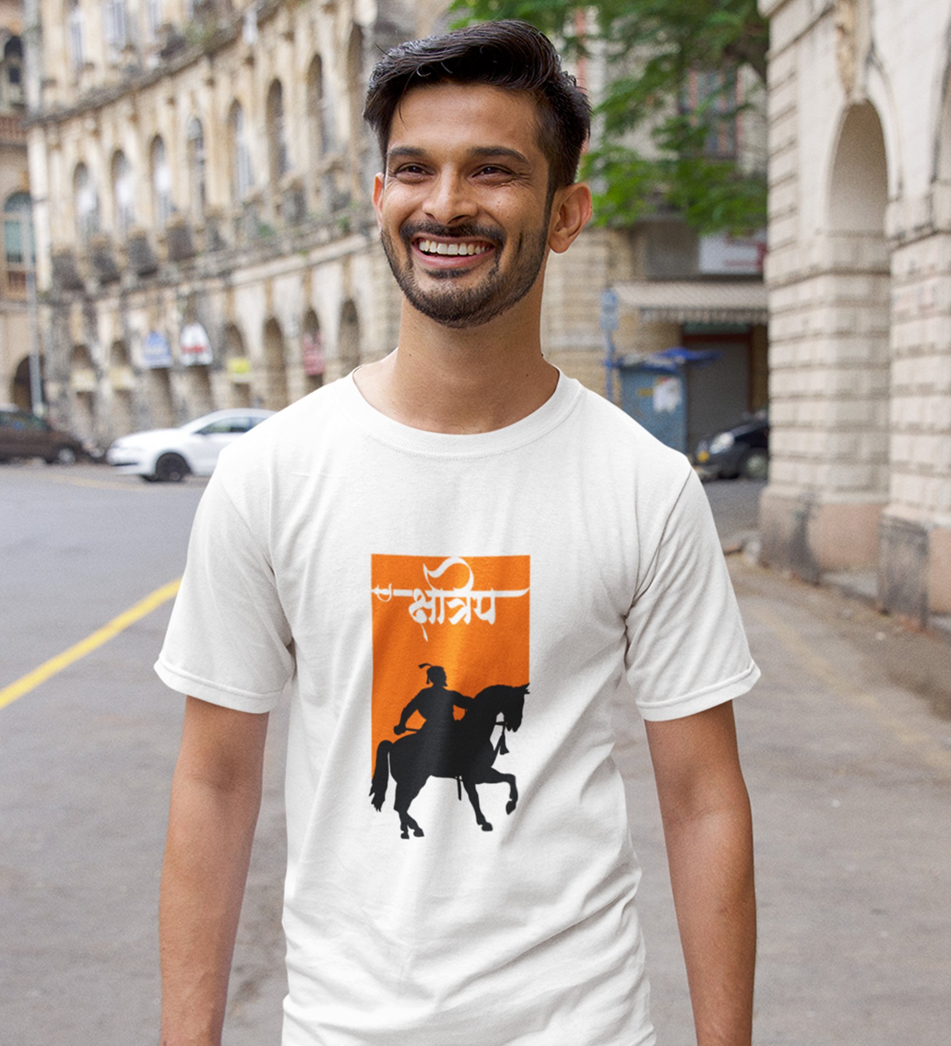 The Khatriya Combed Cotton Printed Half Sleeve T-hirt